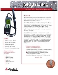 Thumbnail of document Data Sheet - 645 Handheld Hygrometer